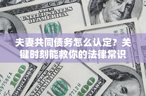 北京夫妻共同债务怎么认定？关键时刻能救你的法律常识