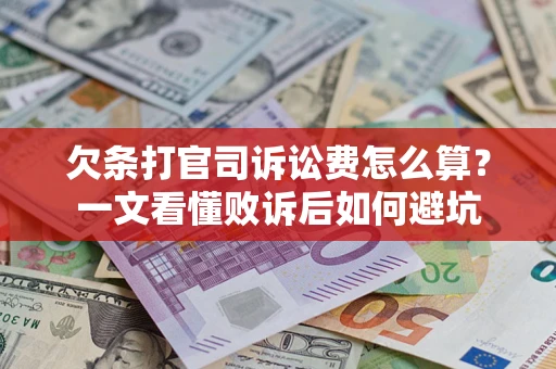北京欠条打官司诉讼费怎么算？一文看懂败诉后如何避坑